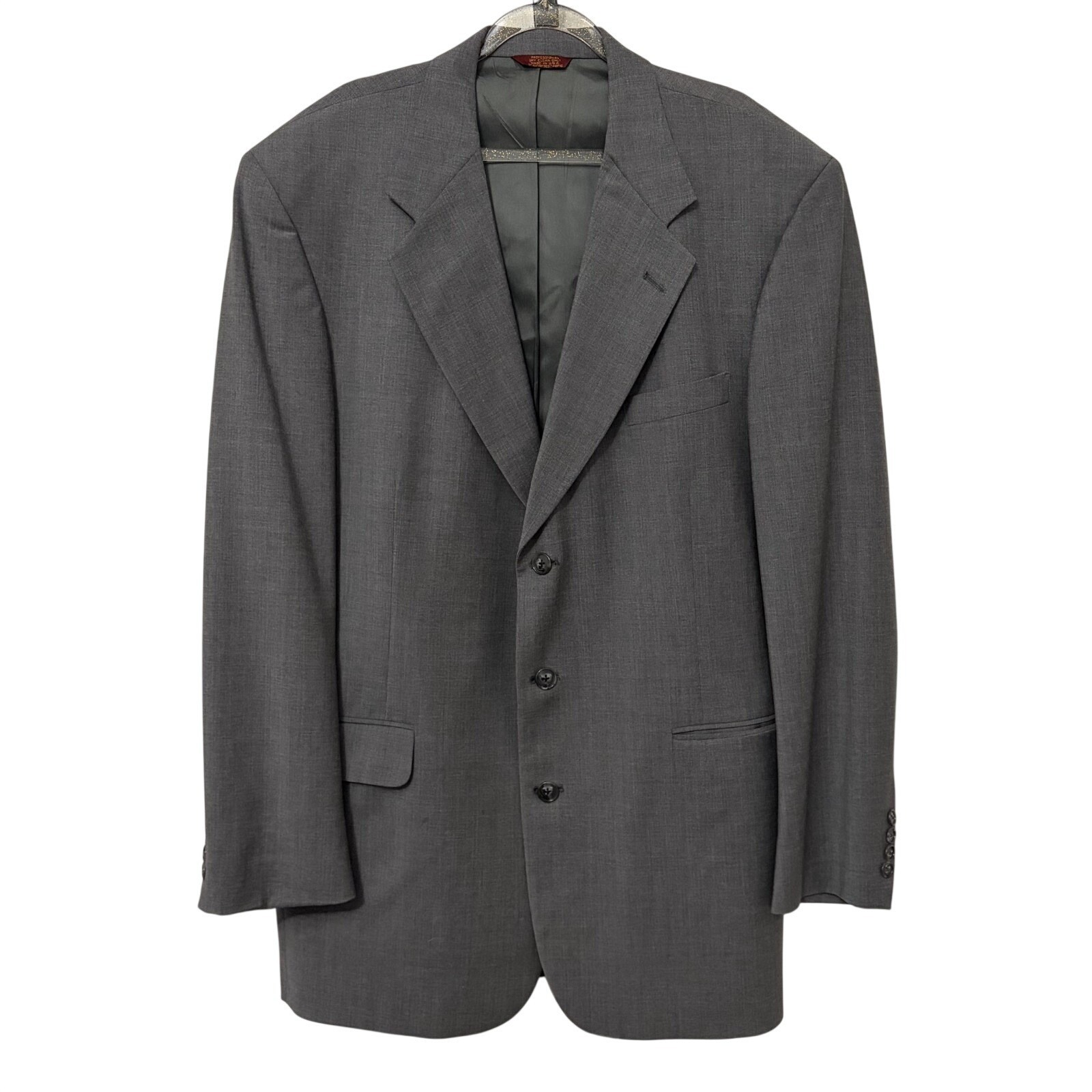 Vtg Union Made Mens Corbin Two Piece Single Breasted Gray Suit Tailored 48l